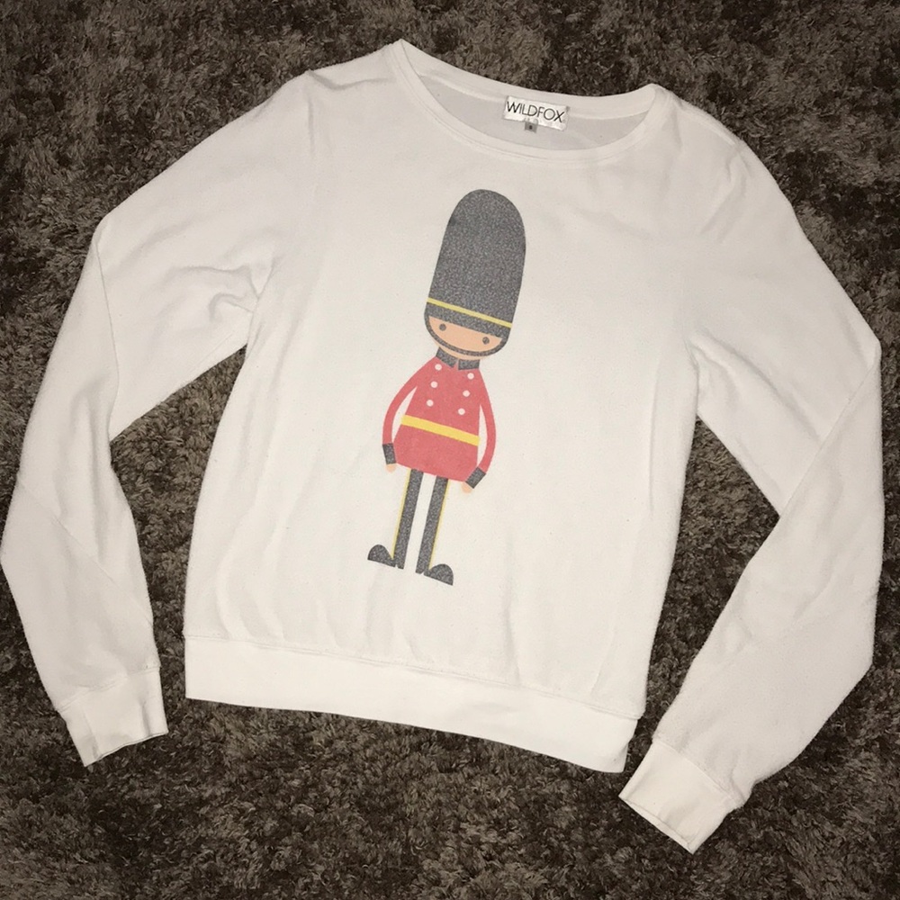 Wildfox baggy beach jumper Christmas Nutcracker